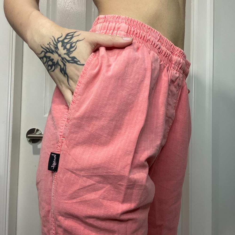 Men’s Salmon Pink Stussy Drawstring Chino Pants